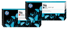 HP 746 300-ml Chromatic Red/ Matte Black DesignJet Ink Cartridge