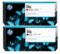 HP 746 300-ml Chromatic Red/ Matte Black DesignJet Ink Cartridge
