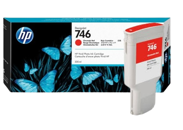 HP 746 300-ml Chromatic Red/ Matte Black DesignJet Ink Cartridge