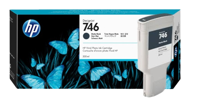 HP 746 300-ml Chromatic Red/ Matte Black DesignJet Ink Cartridge