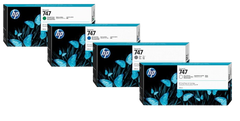 HP 747 300-ml Chromatic Green/  Chromatic Blue/ Gray/ Gloss Enhancer DesignJet Ink Cartridge