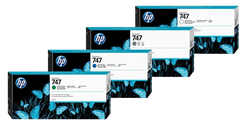 HP 747 300-ml Chromatic Green/  Chromatic Blue/ Gray/ Gloss Enhancer DesignJet Ink Cartridge