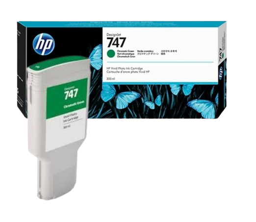 HP 747 300-ml Chromatic Green/  Chromatic Blue/ Gray/ Gloss Enhancer DesignJet Ink Cartridge