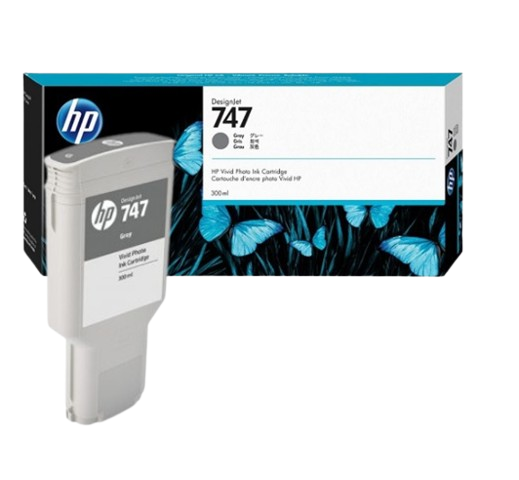 HP 747 300-ml Chromatic Green/  Chromatic Blue/ Gray/ Gloss Enhancer DesignJet Ink Cartridge