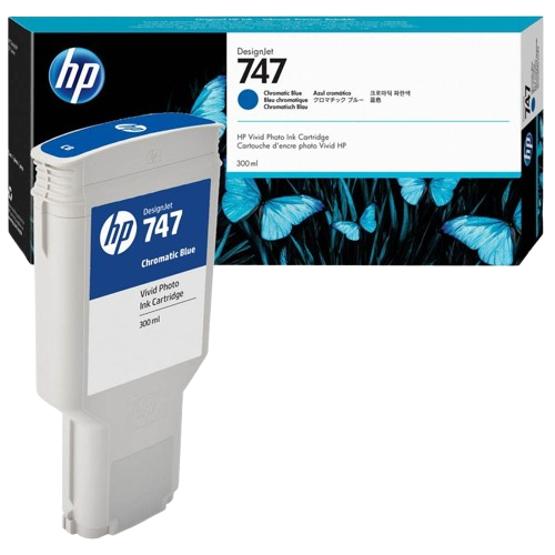 HP 747 300-ml Chromatic Green/  Chromatic Blue/ Gray/ Gloss Enhancer DesignJet Ink Cartridge