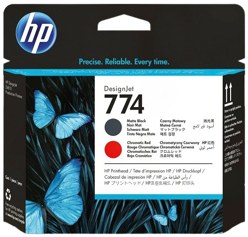 HP 774 Matte Black and Chromatic Red/ Light Magenta & Cyan/ Magenta & Yellow/ Photo Black and Light Grey/  Printhead