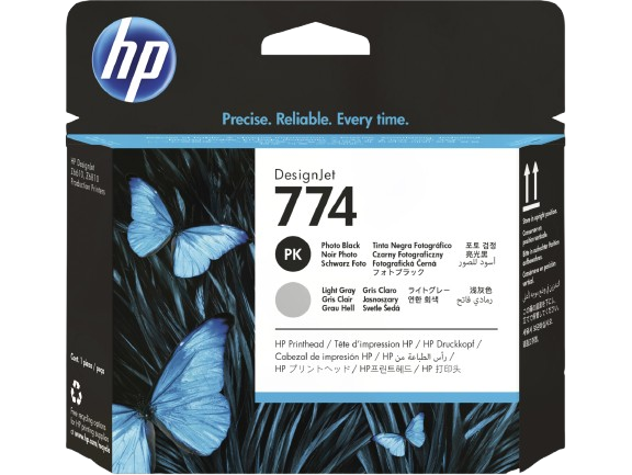 HP 774 Matte Black and Chromatic Red/ Light Magenta & Cyan/ Magenta & Yellow/ Photo Black and Light Grey/  Printhead