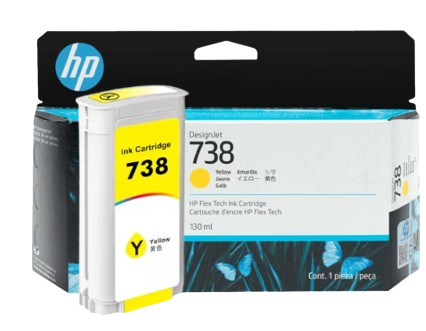 HP 738/ 738B 130-ml Cyan/ Magenta/ Yellow/ Black   DesignJet Ink Cartridge