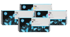 HP 738B/ 738 300-ml Black/ Cyan/  Magenta/  Yellow  DesignJet Ink Cartridge