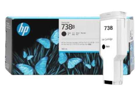 HP 738B/ 738 300-ml Black/ Cyan/  Magenta/  Yellow  DesignJet Ink Cartridge