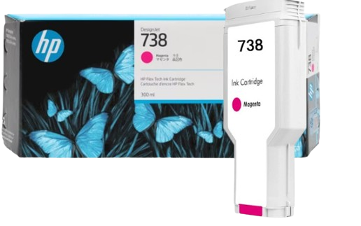 HP 738B/ 738 300-ml Black/ Cyan/  Magenta/  Yellow  DesignJet Ink Cartridge