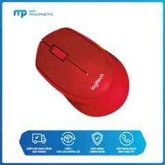 Chuột Silent Không Dây Logitech M331 ĐỎ