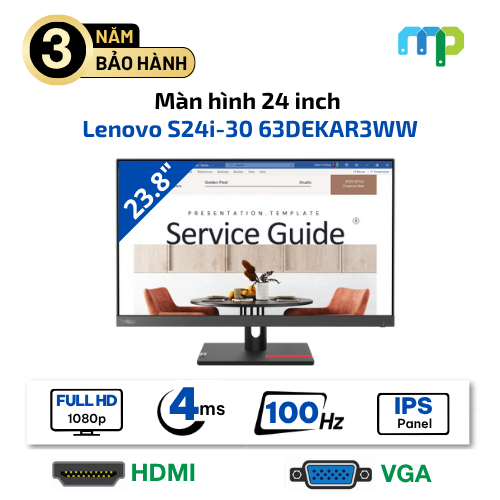 Màn hình Lenovo ThinkVision S24i-30 63DEKAR3WW (23.8 inch - FHD - IPS - 4ms)