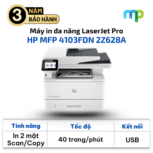 Máy in đa chức năng HP LaserJet Pro MFP 4103fdn 2Z628A