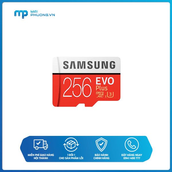 Thẻ nhớ MicroSD SamSung EVO Plus 256GB MB-MC256HA/APC