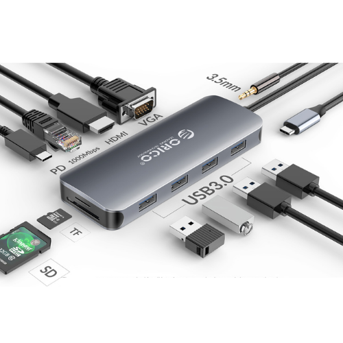 Đế cắm đa năng 11 trong 1 cổng Type C MC-U111P-V1-GY