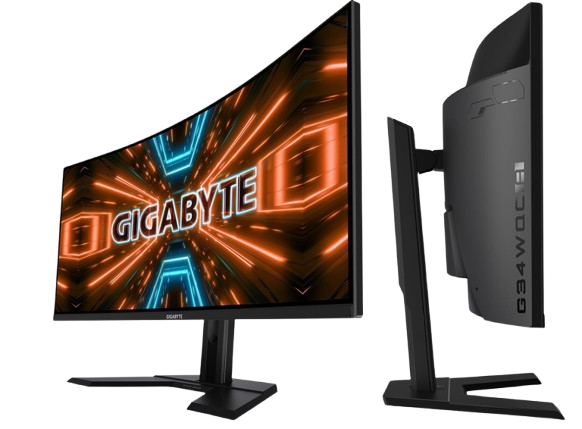 Màn Hình GIGABYTE  G34WQC A Gaming 34INCH/3440x1440/WQHD-144Hz/VA/1500R/2xHDMI/2xDP/SP2x2W/ĐEN