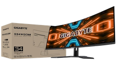 Màn Hình GIGABYTE  G34WQC A Gaming 34INCH/3440x1440/WQHD-144Hz/VA/1500R/2xHDMI/2xDP/SP2x2W/ĐEN