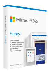 Phần Mềm Microsoft 365 Family English APAC EM Subscr 1YR Medialess P8 (6GQ-01555)