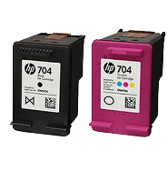HP 704 Tri-clr/Blk Ink Crtg Combo 2-Pk