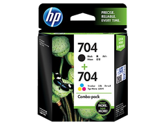 HP 704 Tri-clr/Blk Ink Crtg Combo 2-Pk