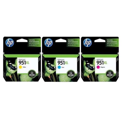 HP 951XL Cyan/ Magenta/  Yellow Officejet Ink Cartridge