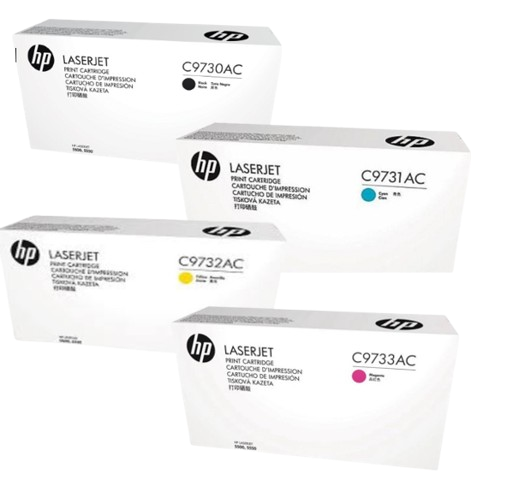 HP C9730AC Blk/  C9731AC Cyn/  C9732AC Ylw/ C9733AC Mgn  Contr LJ Toner Cartridge