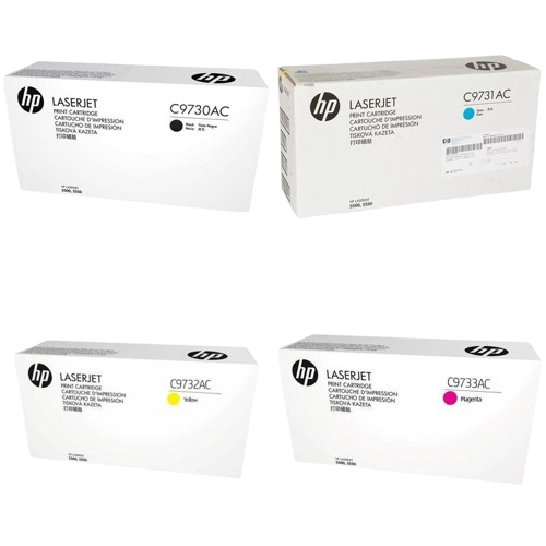 HP C9730AC Blk/  C9731AC Cyn/  C9732AC Ylw/ C9733AC Mgn  Contr LJ Toner Cartridge