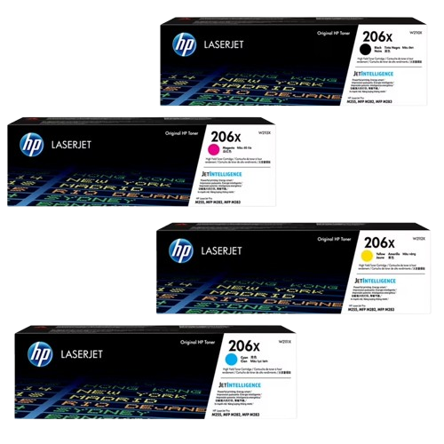 HP 206X Blk/ Cyn/ Ylw/ Mgn Original LaserJet Toner Crtg