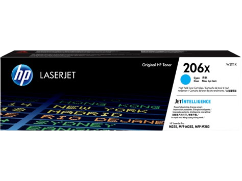 HP 206X Blk/ Cyn/ Ylw/ Mgn Original LaserJet Toner Crtg