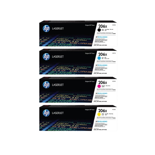 HP 206X Blk/ Cyn/ Ylw/ Mgn Original LaserJet Toner Crtg