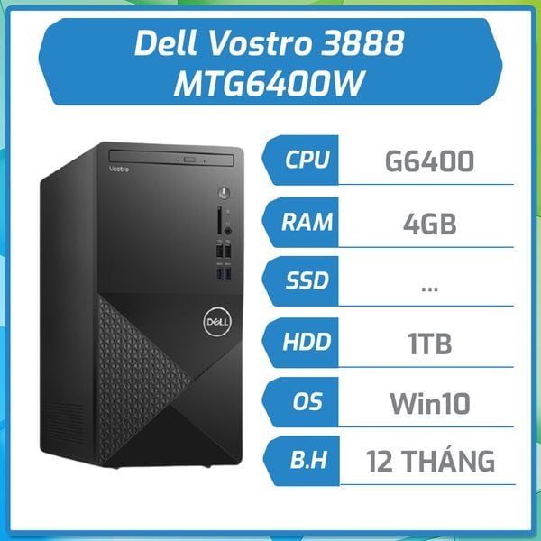 Máy bộ Dell Vostro 3888 (G6400/4GB/1TB/UHD-610/Win10)