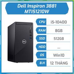 Máy bộ Dell Inspiron 3881 MTI51210W-8G-512G-1y