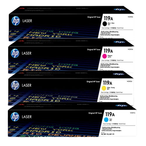 HP 119A Blk/Cyn/Ylw/Mgn Original Laser Toner Crtg