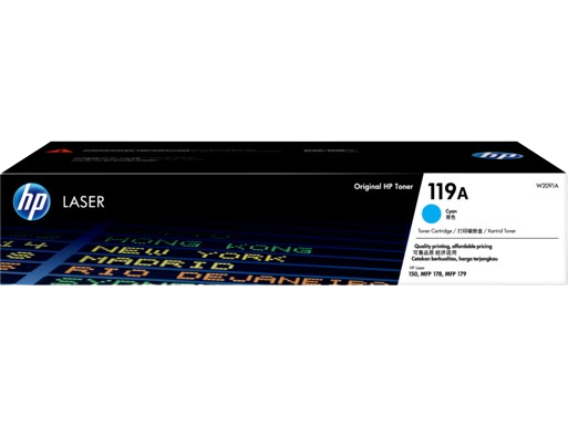 HP 119A Blk/Cyn/Ylw/Mgn Original Laser Toner Crtg
