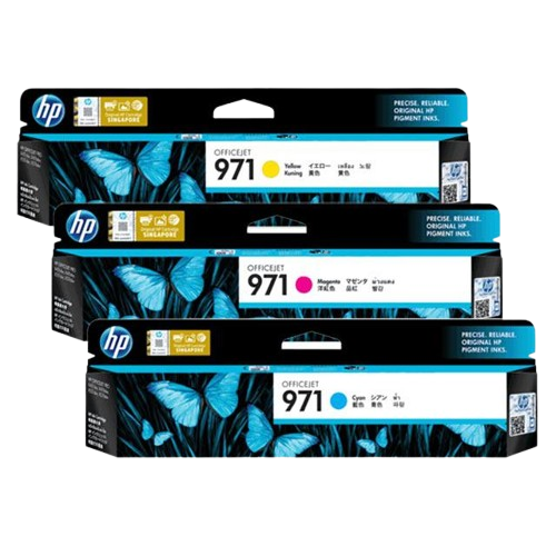 HP 971 Cyan/Magenta /  Yellow  Ink Cartridge