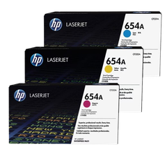 HP 654A Cyan/ Yellow/ Magenta LaserJet Toner Cartridge