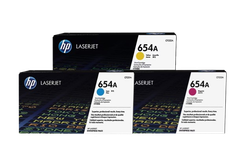 HP 654A Cyan/ Yellow/ Magenta LaserJet Toner Cartridge