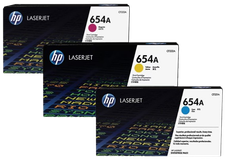 HP 654A Cyan/ Yellow/ Magenta LaserJet Toner Cartridge