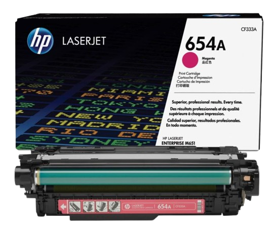 HP 654A Cyan/ Yellow/ Magenta LaserJet Toner Cartridge