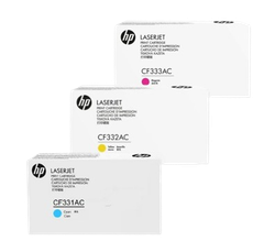 HP 654A Cyn/ Ylw/  Mgn Contract LJ Toner Cartridge