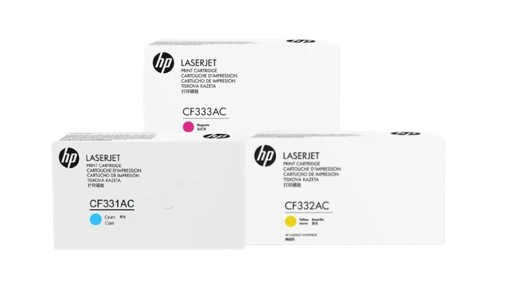 HP 654A Cyn/ Ylw/  Mgn Contract LJ Toner Cartridge