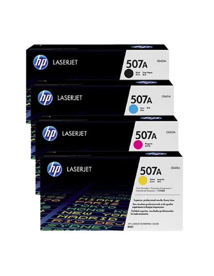 HP 507A Black/ Cyan/  Yellow/ Magenta LaserJet Toner Cartridge