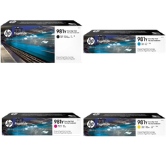 HP 981Y Cyan/ Magenta/  Yellow/  Black  Original PageWide Crtg