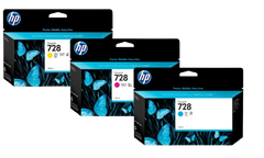 HP 728 130-ml Yellow/ Magenta/ Cyan Ink Crtg