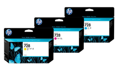 HP 728 130-ml Yellow/ Magenta/ Cyan Ink Crtg