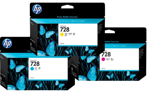 HP 728 130-ml Yellow/ Magenta/ Cyan Ink Crtg