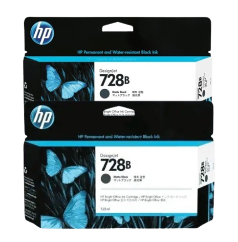 HP 728B 130-ml/ 300-ml  Matte Black Ink Crtg