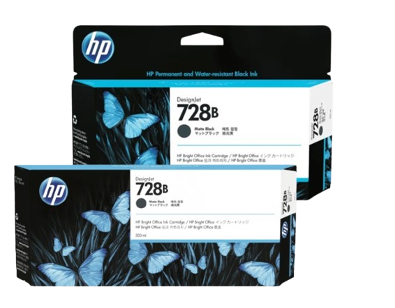 HP 728B 130-ml/ 300-ml  Matte Black Ink Crtg
