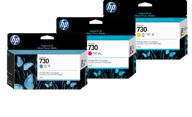 HP 730 300-ml Cyan/ Magenta / Yellow Ink Cartridge
